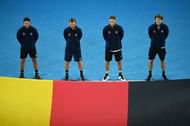 Alexander Zverev with the German team at the 2021 ATP Cup